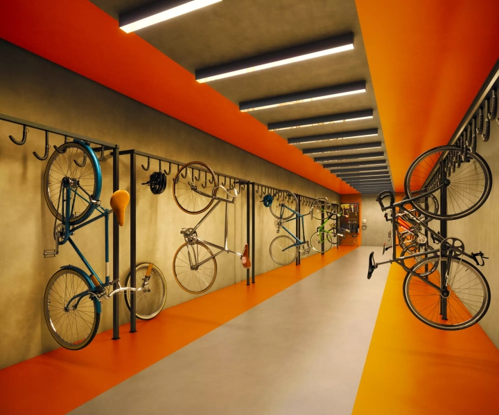 Perspectiva ilustrada do bicicletário