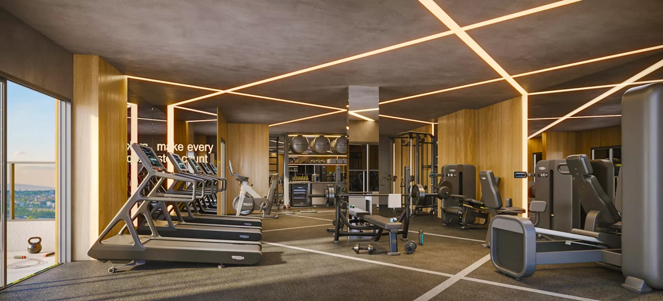 Perspectiva ilustrada do fitness