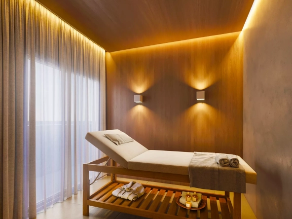 Perspectiva ilustrada do spa massagem