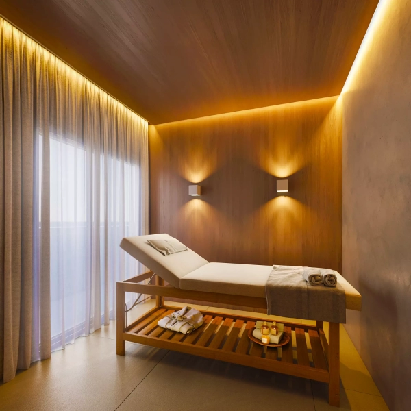 Perspectiva ilustrada do spa massagem