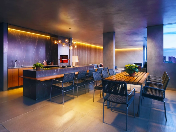 Perspectiva ilustrada da steak house